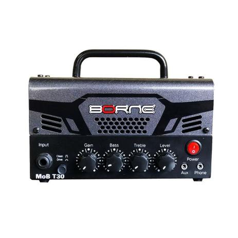 Cabeçote Borne P/ Guitarra MOB T30 Chumbo 30 Watts RMS - AP0005 - Borne tecnologia Menor preço em Cabeçote Borne P/ Guitarra MOB T30 Chumbo 30 Watts RMS - AP0005 - Borne tecnologia