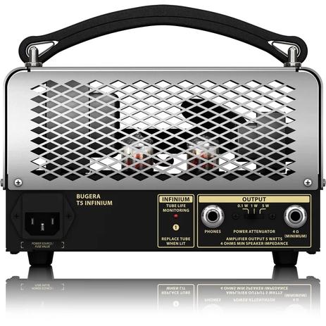Cabeçote valvulado para guitarra T5 INFINIUM, Classe A, 5W Bugera Menor preço em Cabeçote valvulado para guitarra T5 INFINIUM, Classe A, 5W Bugera