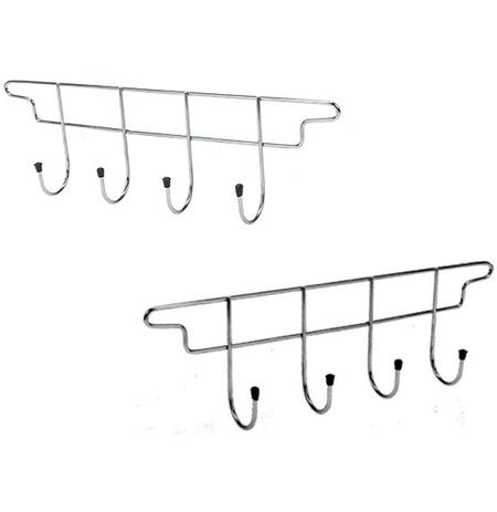 Cabide e gancho multiuso aramado com 4 ganchos 10.5x35cm Menor preço em Cabide e gancho multiuso aramado com 4 ganchos 10.5x35cm