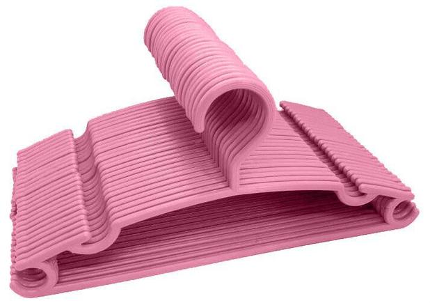 Cabide Infantil Rosa Belo Dia Utilidades Plástico 50 und. Menor preço em Cabide Infantil Rosa Belo Dia Utilidades Plástico 50 und.