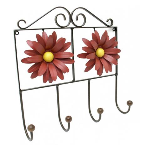 Cabideiro Artesanal de Ferro Rustico com Flores Classico em Ferro Mineiro - Libertas rosas artesanato Menor preço em Cabideiro Artesanal de Ferro Rustico com Flores Classico em Ferro Mineiro - Libertas rosas artesanato