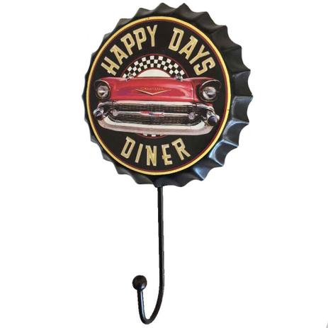 Cabideiro De Parede Happy Days Diner Preto - Versare anos dourados é boa?