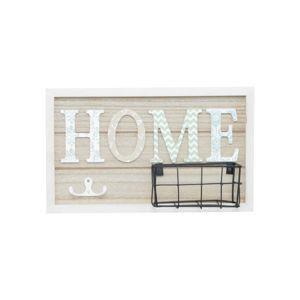 CABIDEIRO DECOR METAL/MADEIRA HOME BASKET COLORIDO 30X4X18cm - Urban Menor preço em CABIDEIRO DECOR METAL/MADEIRA HOME BASKET COLORIDO 30X4X18cm - Urban