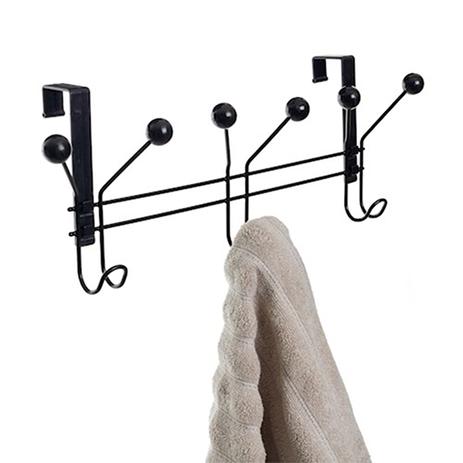 Cabideiro para Porta ou Parede com 3 Ganchos - Preto - Carisma Menor preço em Cabideiro para Porta ou Parede com 3 Ganchos - Preto - Carisma