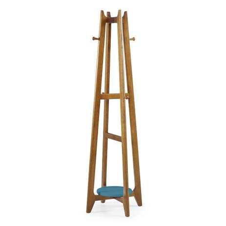 Cabideiro Stoka 983 Nogal/Azul - Máxima móveis Menor preço em Cabideiro Stoka 983 Nogal/Azul - Máxima móveis