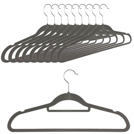 Cabides de Veludo Slim Cinza 10 Unidades Ultra Fino - Storage solutions é boa?