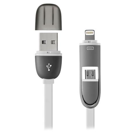 Cabo 2 em 1 Micro USB e iPhone 5/6/7 Branco 1,5m WI334 Multilaser é boa?
