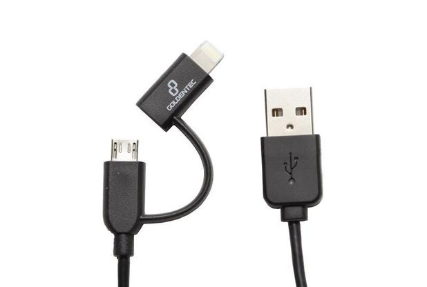 Cabo 2 em 1 Premium Lightning + Micro USB para Apple MFI Goldentec MSH-CA-005 Preto - 1 Metro - Goldentec acessorios Menor preço em Cabo 2 em 1 Premium Lightning + Micro USB para Apple MFI Goldentec MSH-CA-005 Preto - 1 Metro - Goldentec acessorios