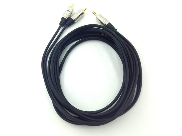 Cabo 2 RCA Macho x P 2 Macho com Pontas Metálicas de 5,00 Metros - Wincabos Menor preço em Cabo 2 RCA Macho x P 2 Macho com Pontas Metálicas de 5,00 Metros - Wincabos
