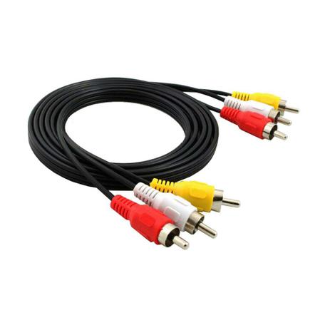 Cabo 3 3 RCA para audio e vídeo A.Santos Menor preço em Cabo 3 3 RCA para audio e vídeo A.Santos