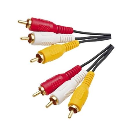 Cabo 3 RCA + 3 RCA Dourado 1,80 Metros GC Menor preço em Cabo 3 RCA + 3 RCA Dourado 1,80 Metros GC