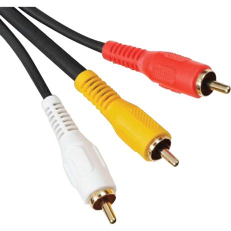 Cabo 3 RCA + 3 RCA Dourado Coaxial 2 Metros GC Menor preço em Cabo 3 RCA + 3 RCA Dourado Coaxial 2 Metros GC