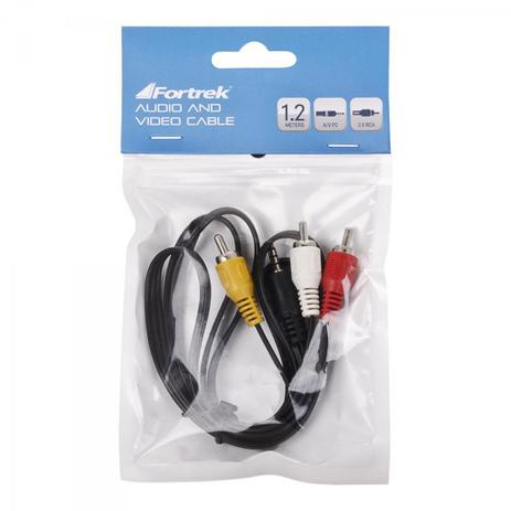 CABO 3RCA x P2 1.2MT FORTREK Menor preço em CABO 3RCA x P2 1.2MT FORTREK