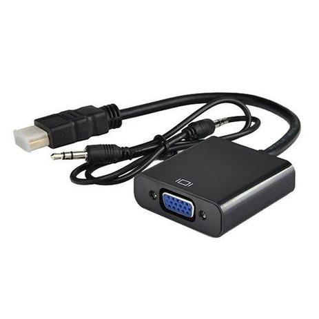Cabo Adaptador Conversor Hdmi Para Vga Com Saída P2 De Áudio - Wecan Menor preço em Cabo Adaptador Conversor Hdmi Para Vga Com Saída P2 De Áudio - Wecan