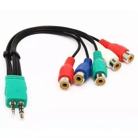 Cabo Adaptador de Video Componente para TVs de LED - Sukram Menor preço em Cabo Adaptador de Video Componente para TVs de LED - Sukram