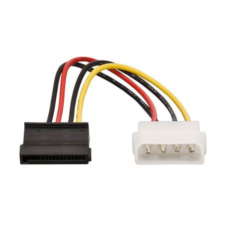 Cabo Adaptador Energia SATA 15P 4P 18CM - Generico Menor preço em Cabo Adaptador Energia SATA 15P 4P 18CM - Generico
