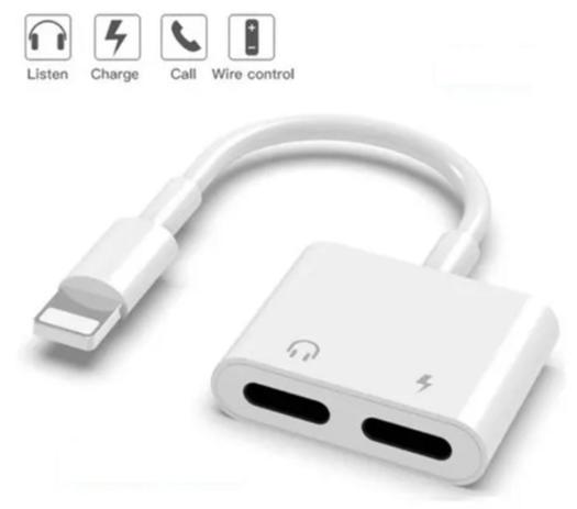 Cabo Adaptador Ios Duplo Fone E Carregador Compatível Com IPhone 7/8/XR/11 - HER Menor preço em Cabo Adaptador Ios Duplo Fone E Carregador Compatível Com IPhone 7/8/XR/11 - HER