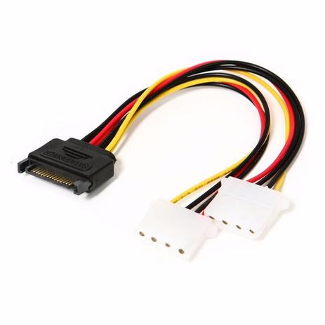 Cabo Adaptador Sata Para Ide Força Duplo Molex (fem) 4 pinos - Henon informática Menor preço em Cabo Adaptador Sata Para Ide Força Duplo Molex (fem) 4 pinos - Henon informática