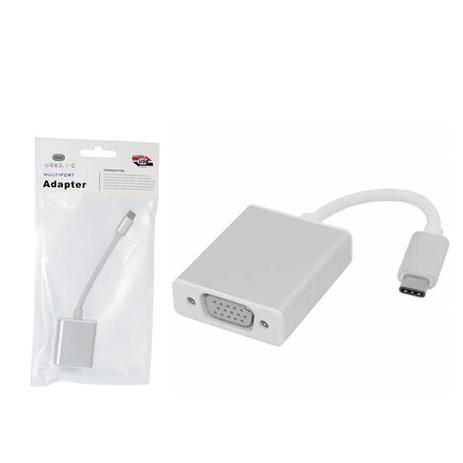 Cabo Adaptador TYPE C para VGA Femea TYPE C Generico - Vitrine Menor preço em Cabo Adaptador TYPE C para VGA Femea TYPE C Generico - Vitrine
