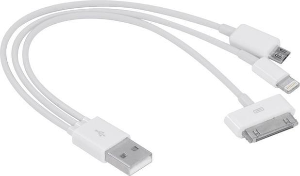 Cabo Adaptador USB Macho Para Micro USB LIGHTNING DOCK Branco VINIK Menor preço em Cabo Adaptador USB Macho Para Micro USB LIGHTNING DOCK Branco VINIK