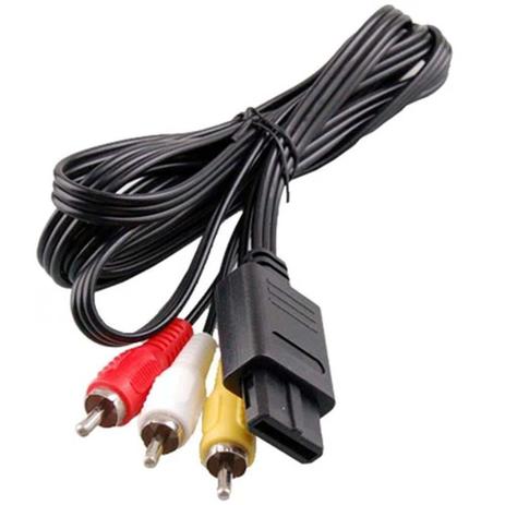 Cabo AV Audio e Video para Super Nintendo / Gamecube / Nintendo 64 - PRETA - Hyper mega Menor preço em Cabo AV Audio e Video para Super Nintendo / Gamecube / Nintendo 64 - PRETA - Hyper mega