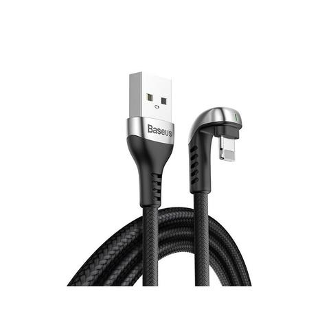 Cabo Baseus Lightning Preto Led Nylon Reforçado Iphone Menor preço em Cabo Baseus Lightning Preto Led Nylon Reforçado Iphone