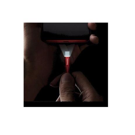 Cabo Baseus Nylon Tipo C Com Led Reforçado 1m 100 Cm Menor preço em Cabo Baseus Nylon Tipo C Com Led Reforçado 1m 100 Cm