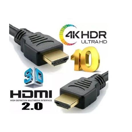 Cabo Blindado Hdmi 2.0 2k 4k Full Hd 120hz High Speed 2m - Js Technology Menor preço em Cabo Blindado Hdmi 2.0 2k 4k Full Hd 120hz High Speed 2m - Js Technology