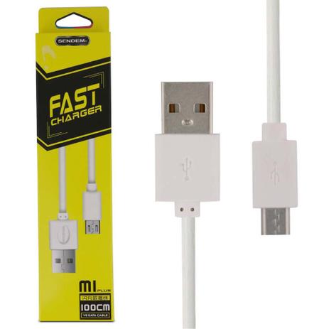 Cabo Carregador Android USB V8 Fast Charge Sendem Branco é boa?