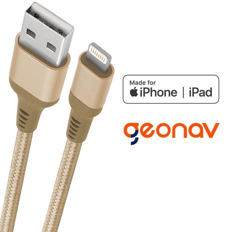 Cabo carregador iPhone Lightning USB Geonav certificado MFI reforçado 1 metro para 6 6s 7 8 ou plus X XR XS SE 11 12 13 ou Pro Max Menor preço em Cabo carregador iPhone Lightning USB Geonav certificado MFI reforçado 1 metro para 6 6s 7 8 ou plus X XR XS SE 11 12 13 ou Pro Max