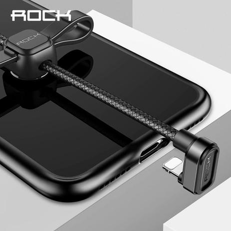 Cabo Carregador Lightning Turbo U-shape Rock 1m P/ iPhone - Preto Menor preço em Cabo Carregador Lightning Turbo U-shape Rock 1m P/ iPhone - Preto