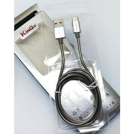 Cabo Carregador USB C Tipo C Kingo Metal Reforçado 2.1a Menor preço em Cabo Carregador USB C Tipo C Kingo Metal Reforçado 2.1a