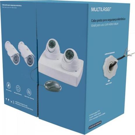 Cabo CCI CFTV 305m 0,50mm SE-139 Preto MULTILASER Menor preço em Cabo CCI CFTV 305m 0,50mm SE-139 Preto MULTILASER
