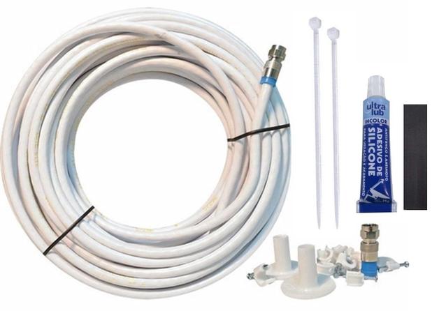 Cabo Coaxial 20m Rg6 e Malha 67 c/ Kit De Instalação - Megacabos ind.com. Menor preço em Cabo Coaxial 20m Rg6 e Malha 67 c/ Kit De Instalação - Megacabos ind.com.