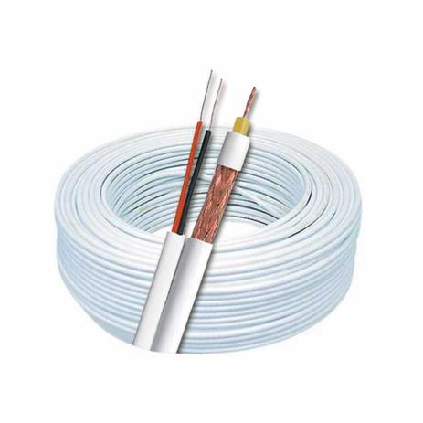 Cabo coaxial bipolar frapa 4mm 2x26 80 malha 50m Menor preço em Cabo coaxial bipolar frapa 4mm 2x26 80 malha 50m