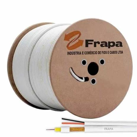 Cabo Coaxial Bipolar Frapa 4mm 2x26 80 Malha Bobina 300 metros Menor preço em Cabo Coaxial Bipolar Frapa 4mm 2x26 80 Malha Bobina 300 metros