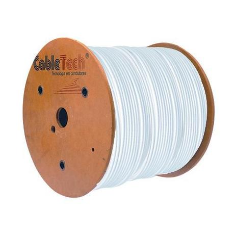 Cabo coaxial cabletech rgc 59 40 75r branco bobina 305m Menor preço em Cabo coaxial cabletech rgc 59 40 75r branco bobina 305m