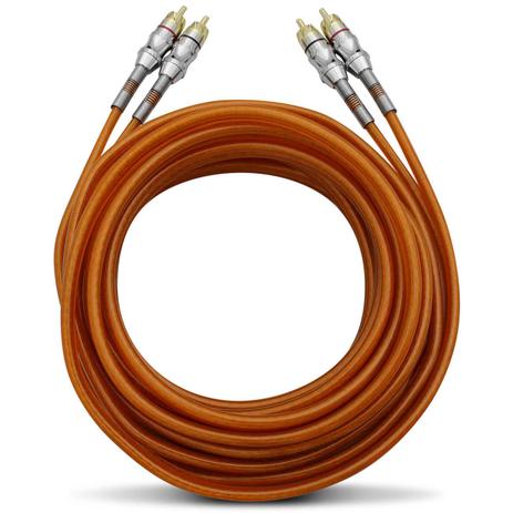 Menor preço em Cabo Coaxial RCA KX3 Linha Profissional Flexível 5mm 5 Metros Laranja Tripla Blindagem
