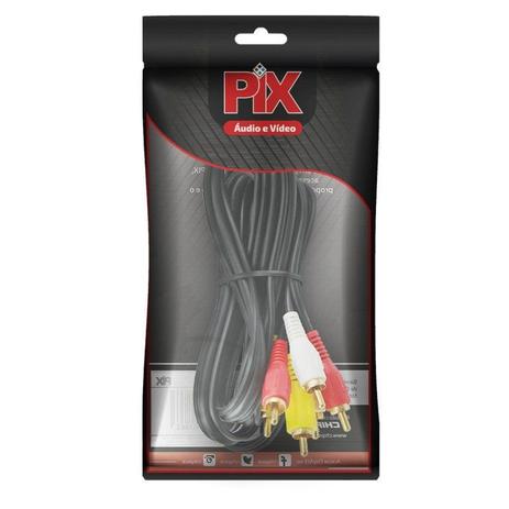 Cabo Coaxial RCA/RCA Gold PIX 2 Metros Menor preço em Cabo Coaxial RCA/RCA Gold PIX 2 Metros