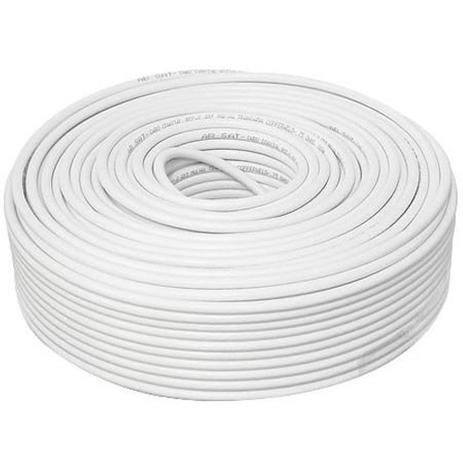 Cabo Coaxial RG06 Malha 47 100m (rolo) - F.n. Menor preço em Cabo Coaxial RG06 Malha 47 100m (rolo) - F.n.