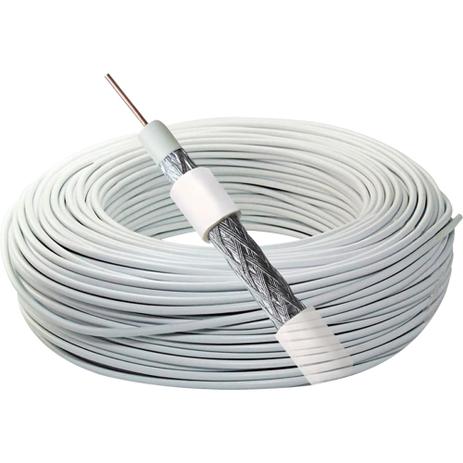 Cabo Coaxial RG6 67 ROL BR MEGATRON Menor preço em Cabo Coaxial RG6 67 ROL BR MEGATRON