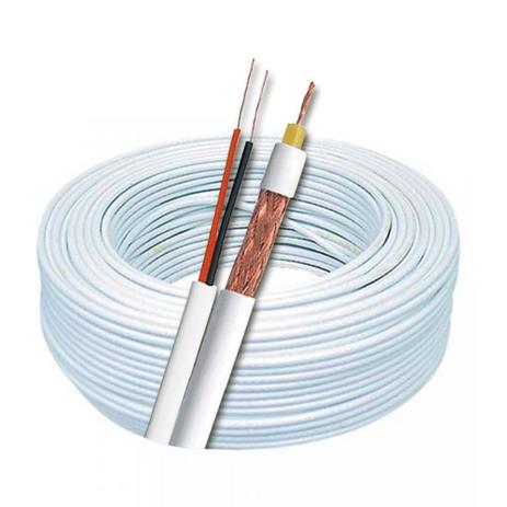 Cabo Coaxial Telecam RF 4MM 80 Liga Cobre +2X26AWG Branco 300 Metros Menor preço em Cabo Coaxial Telecam RF 4MM 80 Liga Cobre +2X26AWG Branco 300 Metros