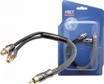 Cabo Coaxial Y 2 Rca Fêmea X 1 Rca Macho 25cm Nylon Ouro Mxt Menor preço em Cabo Coaxial Y 2 Rca Fêmea X 1 Rca Macho 25cm Nylon Ouro Mxt