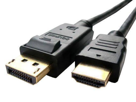 Cabo Conversor DisplayPort para HDMI - 1,8 metros (DisplayPort M X HDMI M) - Diversos Menor preço em Cabo Conversor DisplayPort para HDMI - 1,8 metros (DisplayPort M X HDMI M) - Diversos
