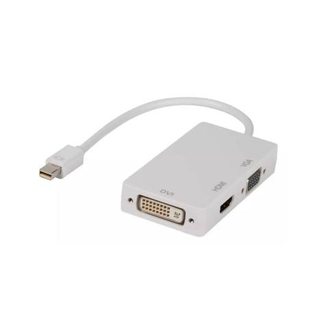 Cabo conversor Thunderbolt mini Displayport macho para HDMI, DVI, VGA 3X1 - Star pixx Menor preço em Cabo conversor Thunderbolt mini Displayport macho para HDMI, DVI, VGA 3X1 - Star pixx