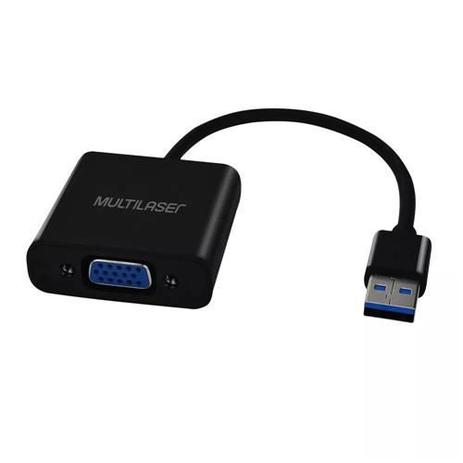 Cabo Conversor Usb Macho X Vga Fêmea Multilaser WI348 Menor preço em Cabo Conversor Usb Macho X Vga Fêmea Multilaser WI348