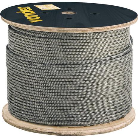 Cabo de aço af 1/2” alma de fibra 6x19s galvanizado com 100 metros - Vonder Menor preço em Cabo de aço af 1/2” alma de fibra 6x19s galvanizado com 100 metros - Vonder
