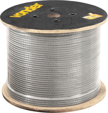 Menor preço em Cabo de aço af 1/4” alma de fibra 6x25f galvanizado com 100 metros - Vonder