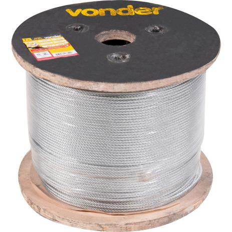 Cabo de Aço Galvanizado AA 3,97mm 5/32” 6X19m com 500m - Vonder Menor preço em Cabo de Aço Galvanizado AA 3,97mm 5/32” 6X19m com 500m - Vonder