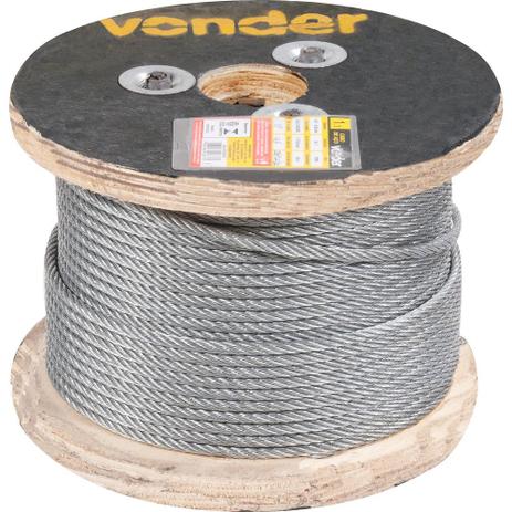 Cabo de Aço Galvanizado AA Cabo Independente 7,94mm - 5/16” 6X25F com 500m - Vonder Menor preço em Cabo de Aço Galvanizado AA Cabo Independente 7,94mm - 5/16” 6X25F com 500m - Vonder